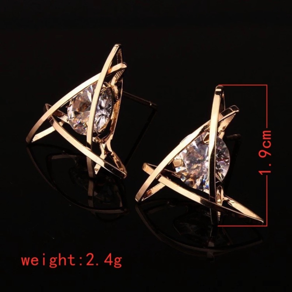 NWOT 18K gold plated earrings - Picture 3 of 4